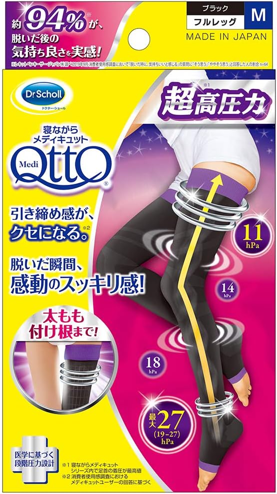 MediQttO Compression Socks for Sleep Full Leg Graduated High Pressure

