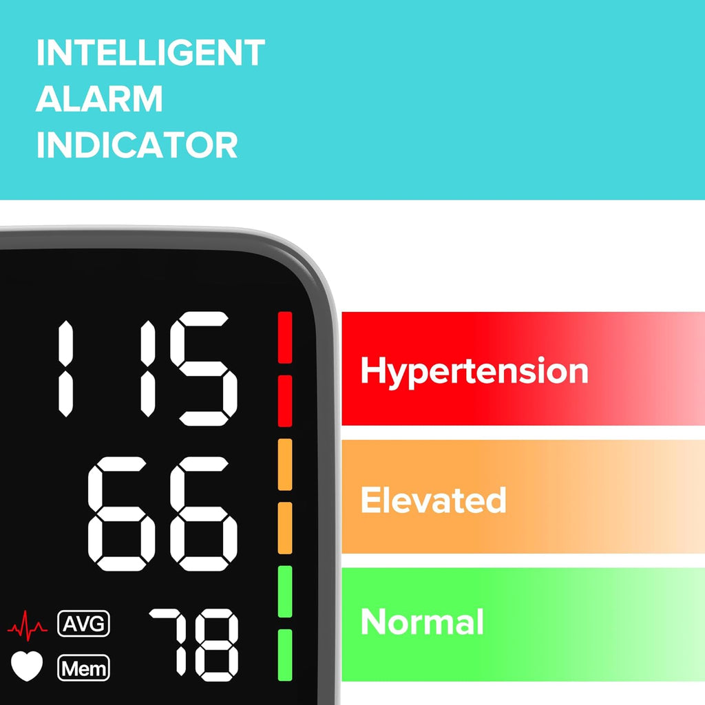 WAJ Automatic Upper Arm Blood Pressure Monitor, 6.4 in LED Display, 2-User Memory


