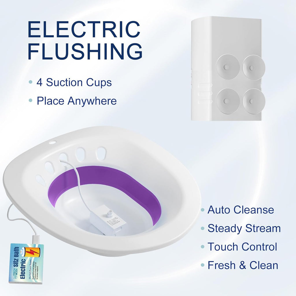 Electric Sitz Bath for Toilet Seat, Hemorrhoids and Postpartum Perineal Soak

