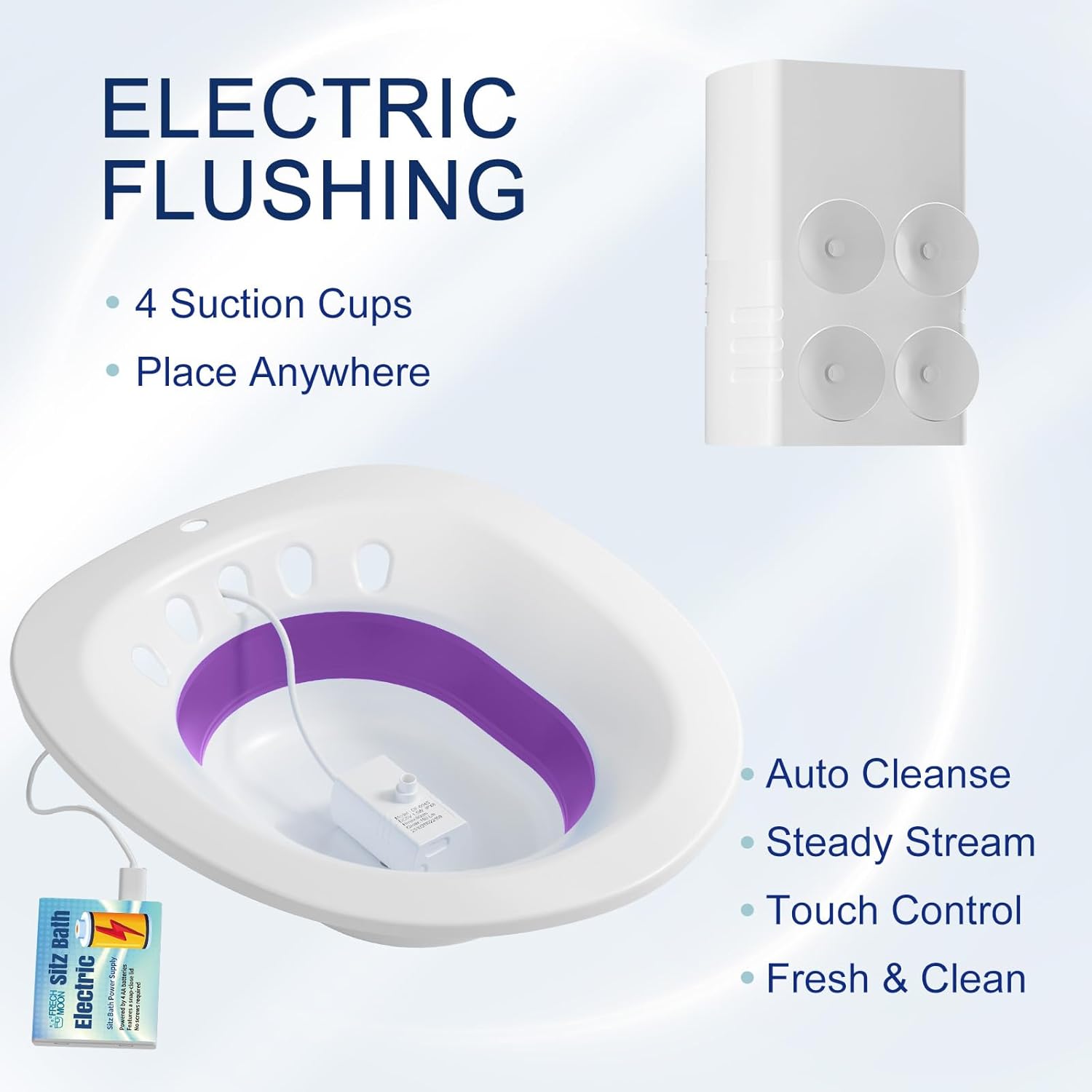 Electric Sitz Bath for Toilet Seat, Hemorrhoids and Postpartum Perineal Soak

