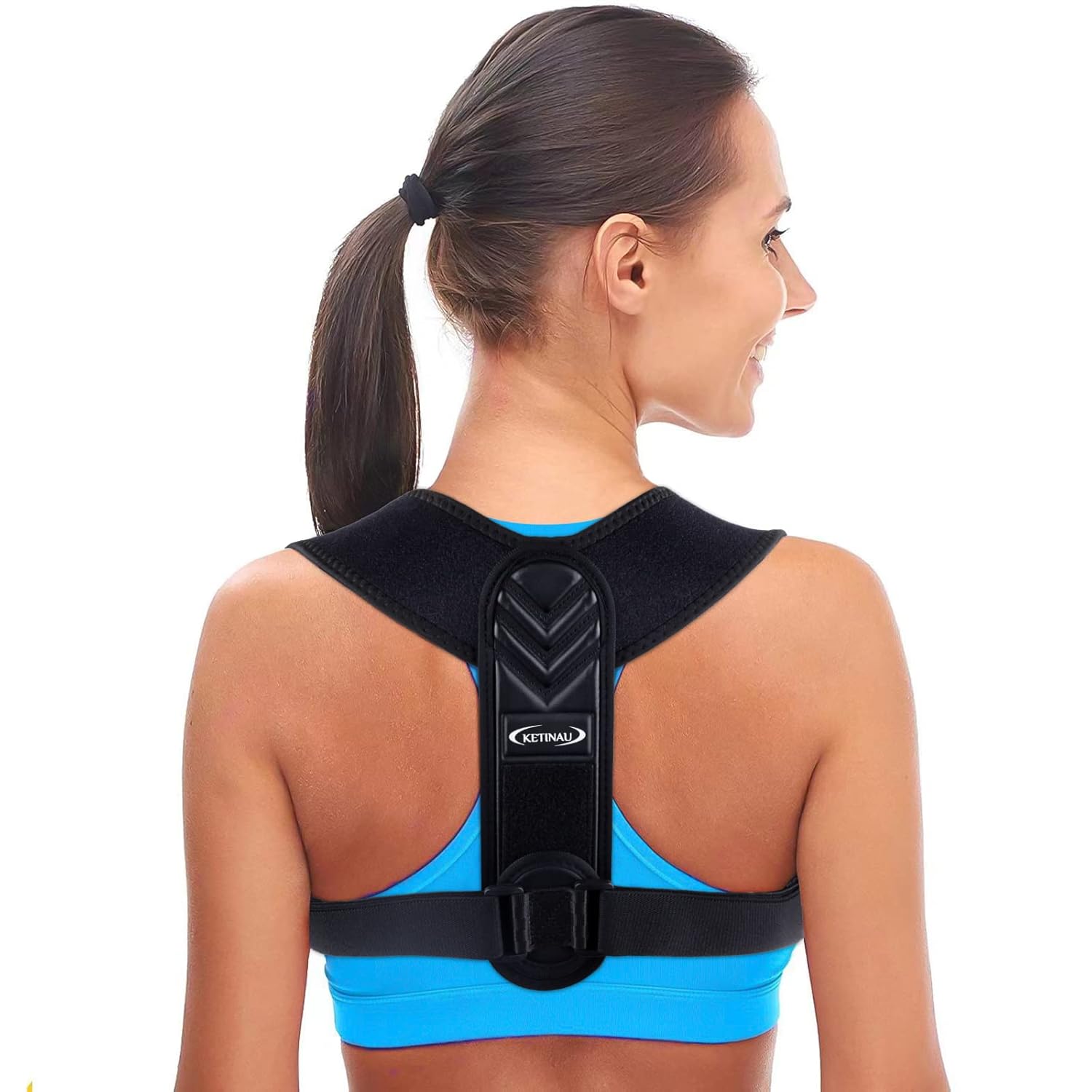 Posture Corrector for Women and Men, Adjustable Upper Back Brace with Clavicle Support

