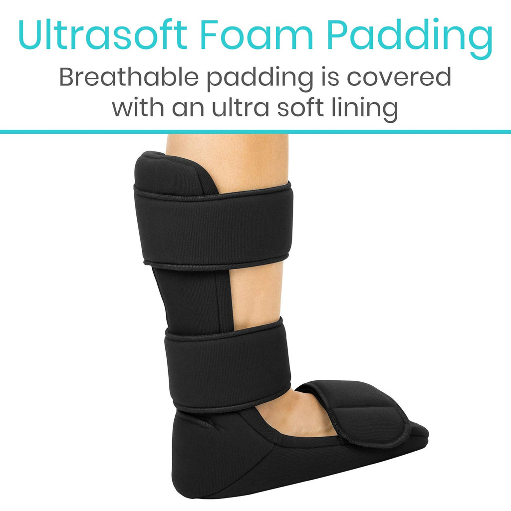 Vive Plantar Fasciitis Night Splint with Stretch Wedges, Orthopedic Sleep Boot

