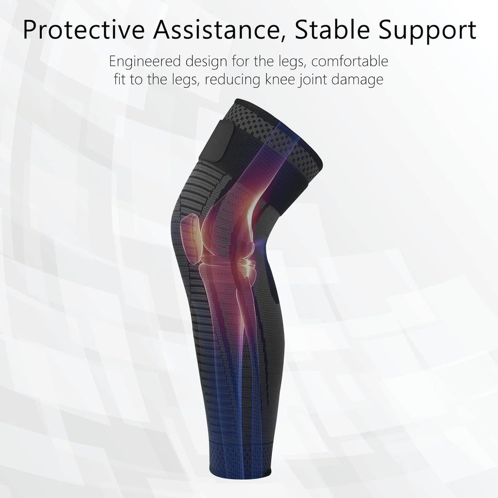 Full Leg Compression Sleeves 2 Pack Long Knee Support for Meniscus, Arthritis

