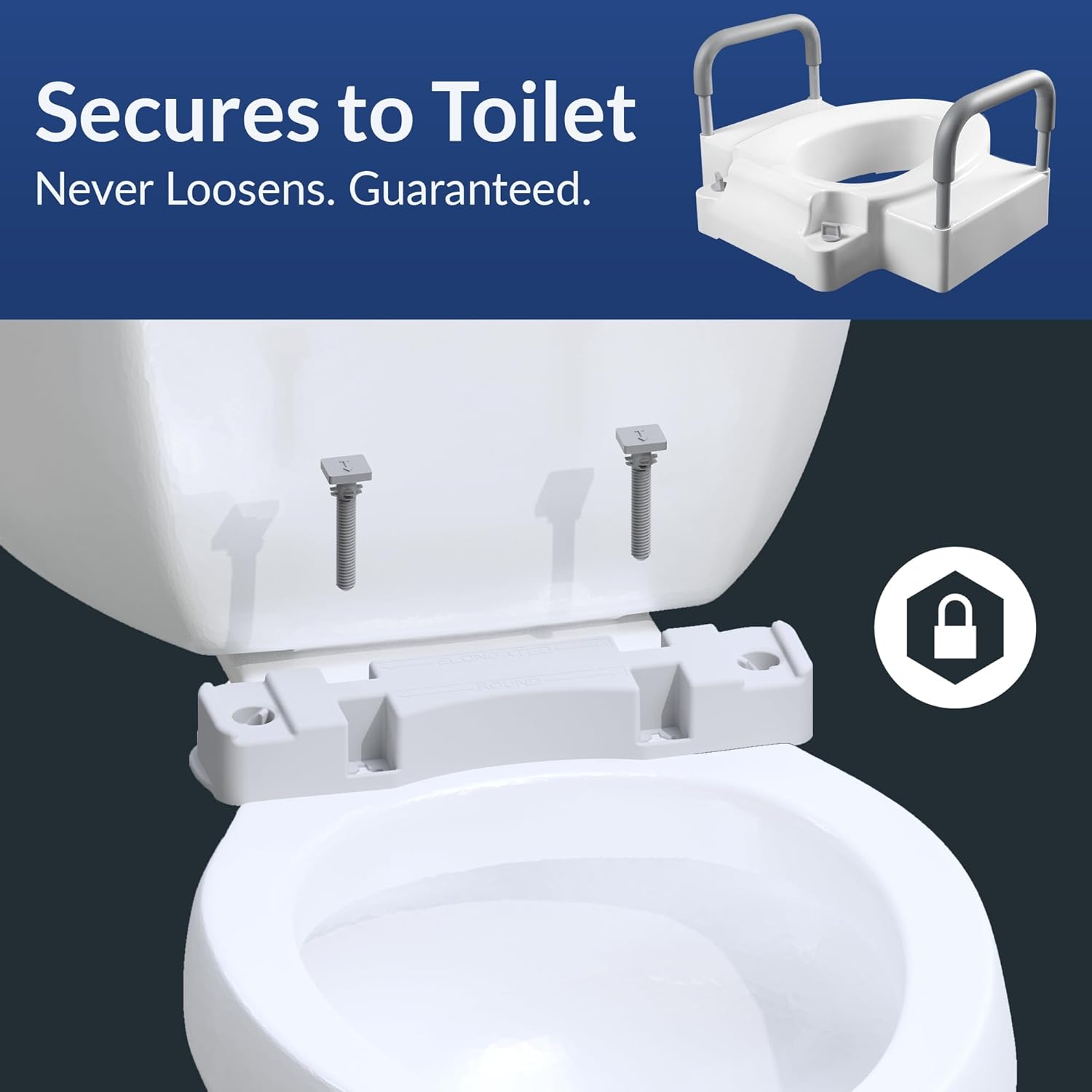 Bemis Rise 4.5 in Toilet Riser for Round and Elongated Toilets

