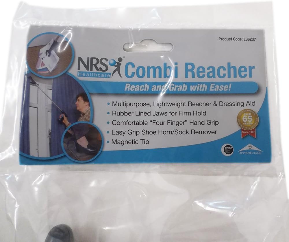 NRS Healthcare Combi Reacher Grabber Reaching Aid with Rotating Grabber and Magnet

