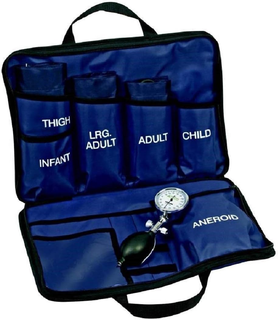 LINE2design Blood Pressure Aneroid Sphygmomanometer Kit with Adult and Child Cuffs

