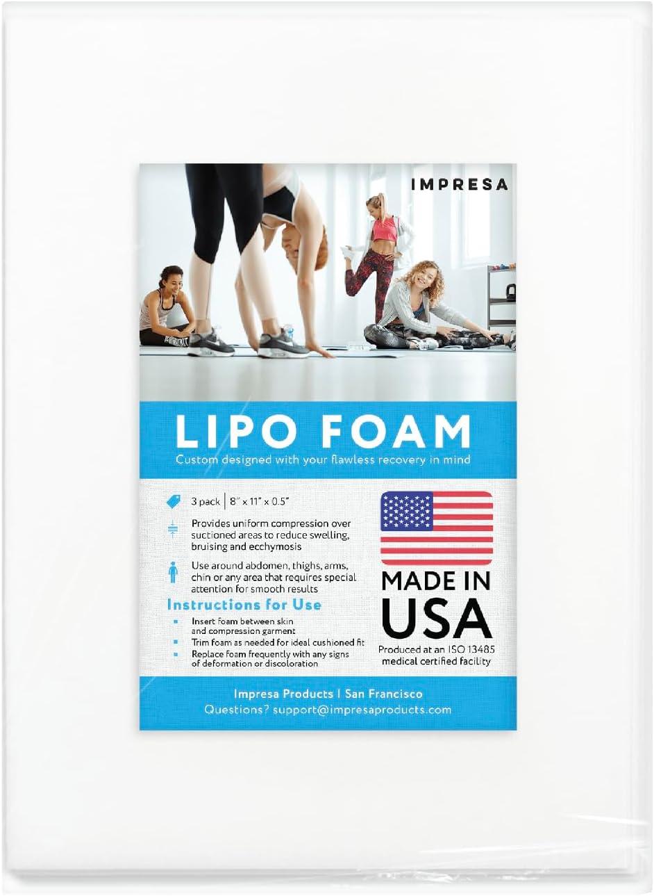 IMPRESA Liposuction Foam Pads for Abdominal Binder and Tummy Tuck Compression

