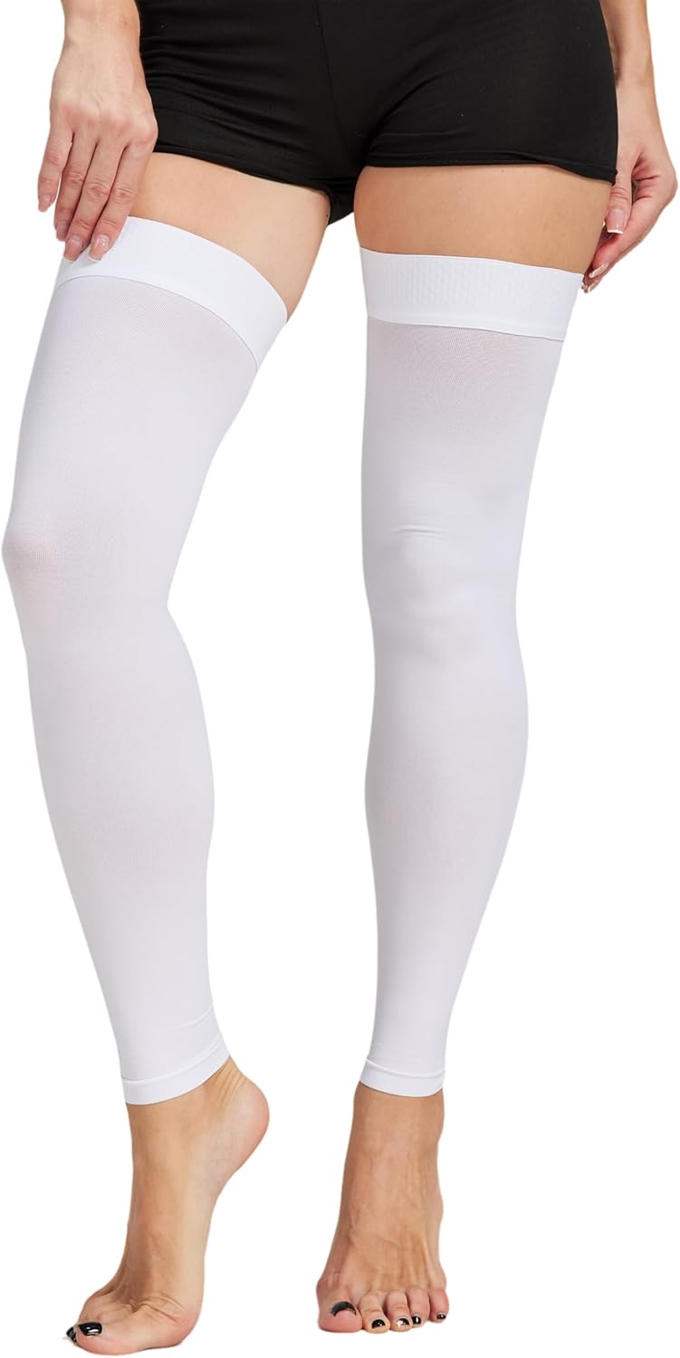 TOFLY Medical Thigh High Compression Socks with Silicone Band, Graduated Support

