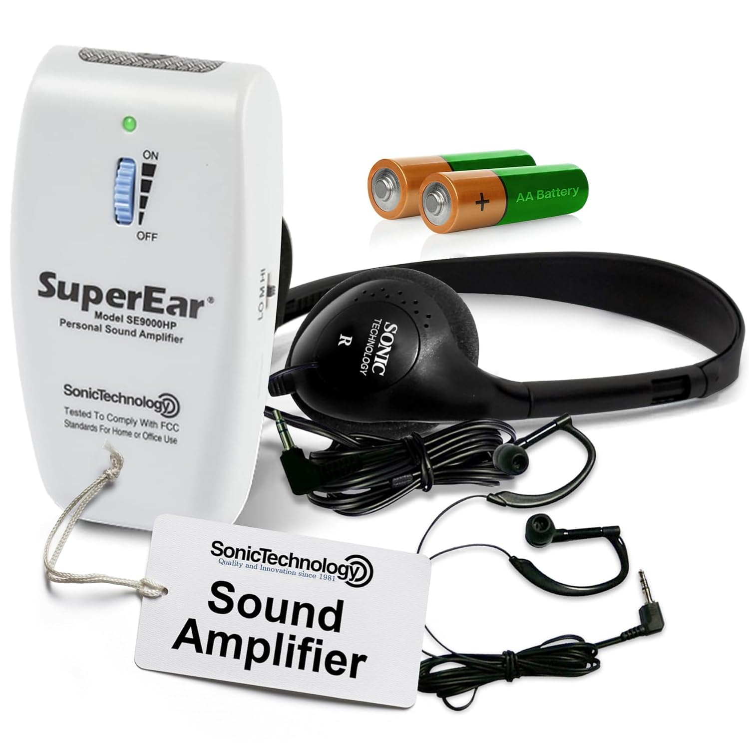 SuperEar Personal Sound Amplifier for Seniors, Rechargeable Listening Amplifier

