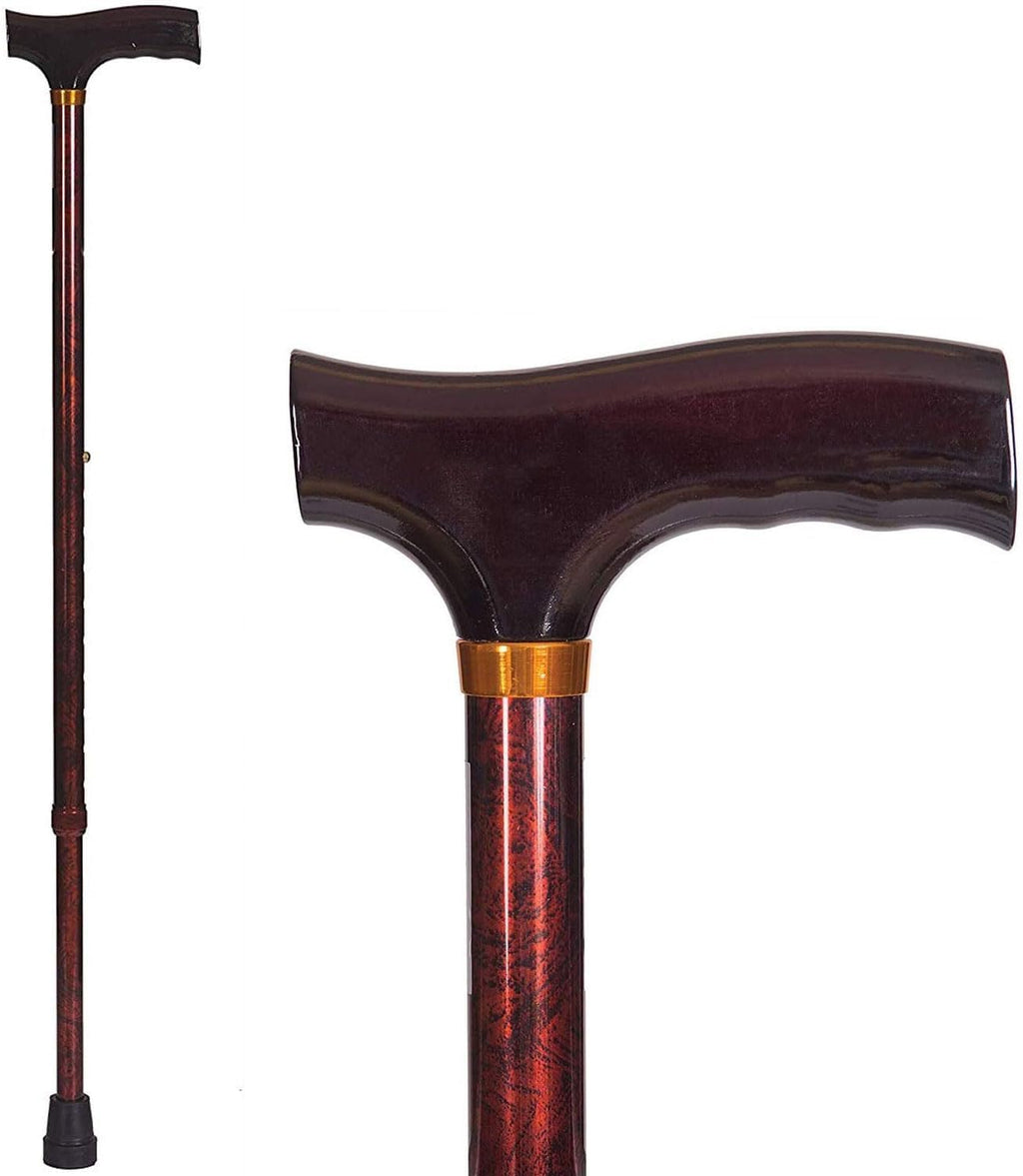 DMI Lightweight Aluminum Adjustable Walking Cane with Derby-Style Handle

