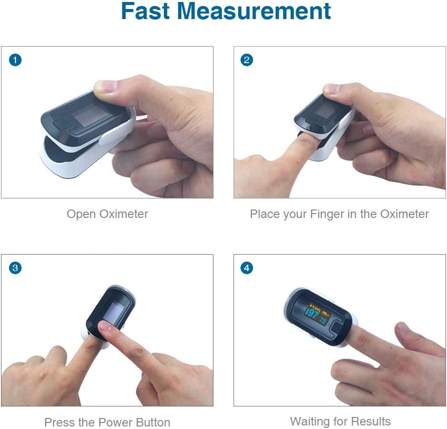 mibest OLED Finger Pulse Oximeter, SpO2 Blood Oxygen & Pulse Rate Monitor


