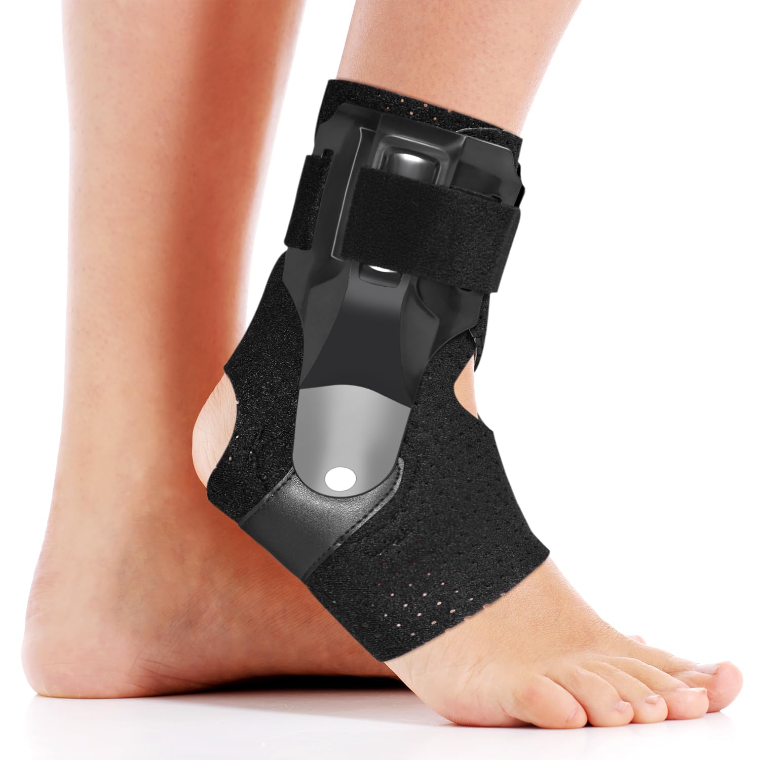 Dr.Welland Ankle Brace with Side Stabilizers, Adjustable Support for Sprains

