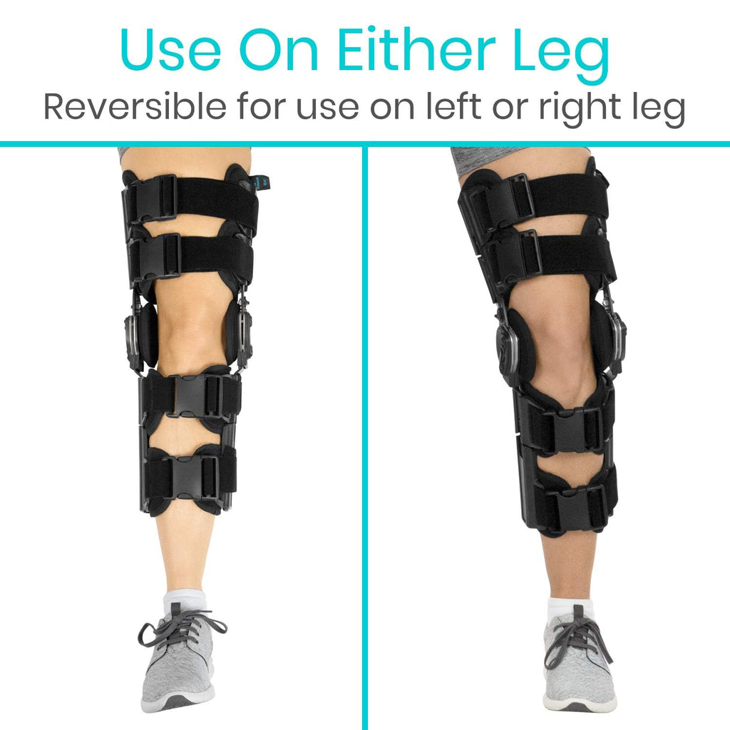 Vive ROM Hinged Knee Brace with Range of Motion Control for ACL, MCL, PCL Injuries

