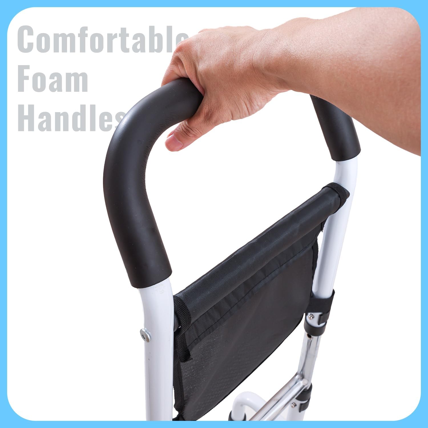 Walking Cane for Mobility Support, Height Adjustable, Anti-Slip Grip, Steel Frame

