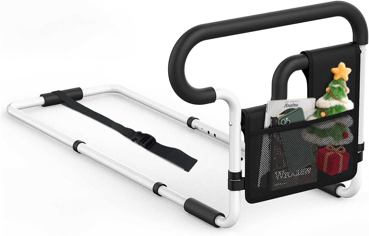 Adjustable Bed Rail for Seniors Bedside Safety Handle Support Bar for Elderly Adults

