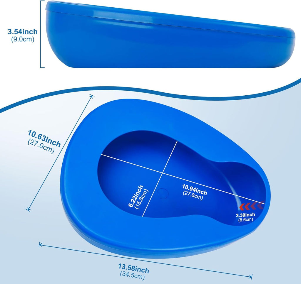 Care pan set with disposable inserts for hygienic in-bed toileting support

