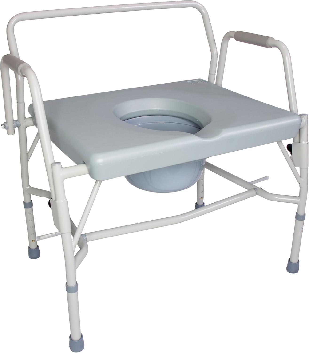 DMI Drop Arm Over-Toilet Toilet Chair with Extra-Wide Seat, 500 lb Capacity


