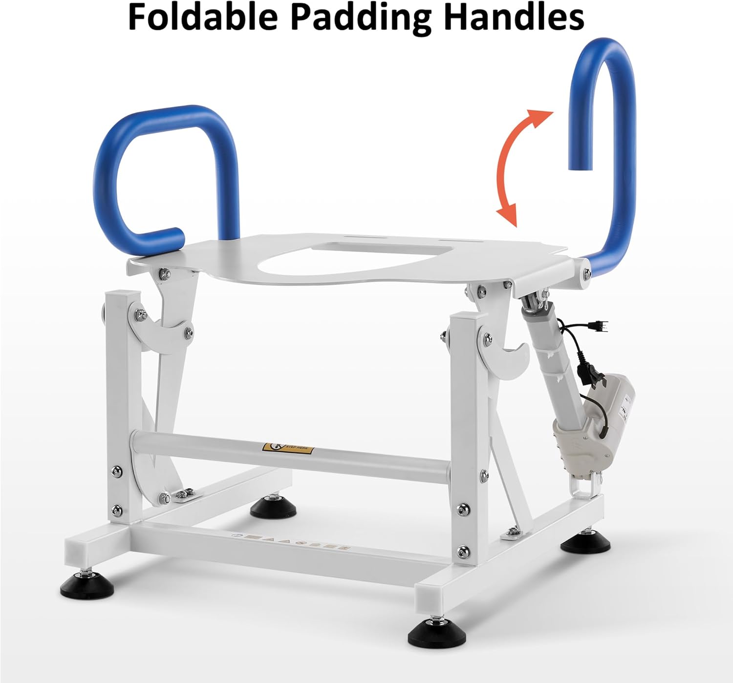 MCombo Electric Toilet Seat Lift with Padded Arms, Power Incline, Support 320 lbs

