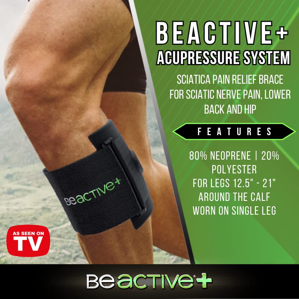 BeActive Plus Acupressure Brace for Sciatica Relief, Calf Pressure Pad

