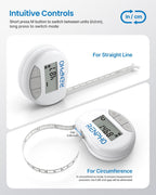 RENPHO Smart Body Measuring Tape with Bluetooth App, Retractable LCD

