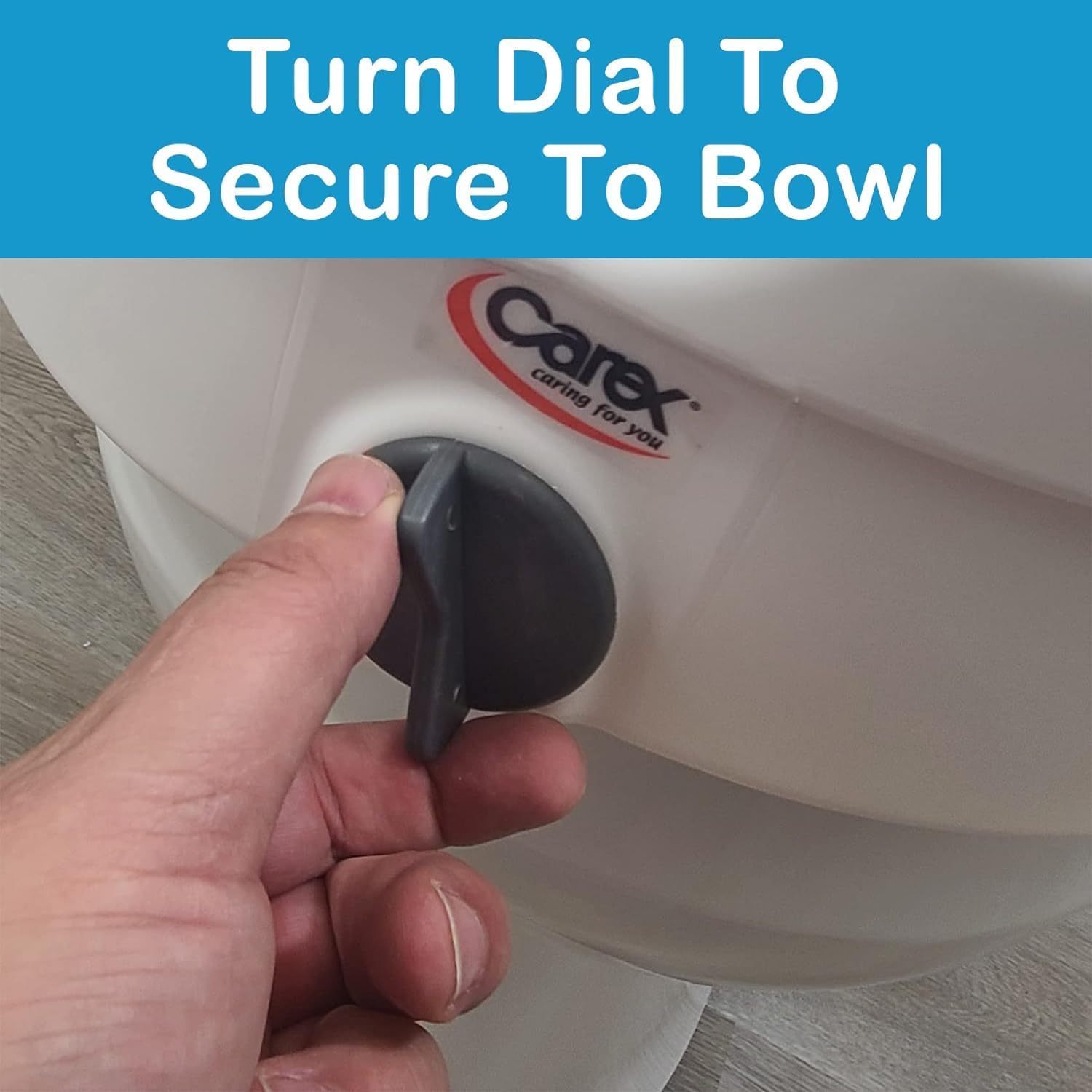 Carex E-Z Lock Raised Toilet Seat with Armrests, Comfort, 300 lb Capacity

