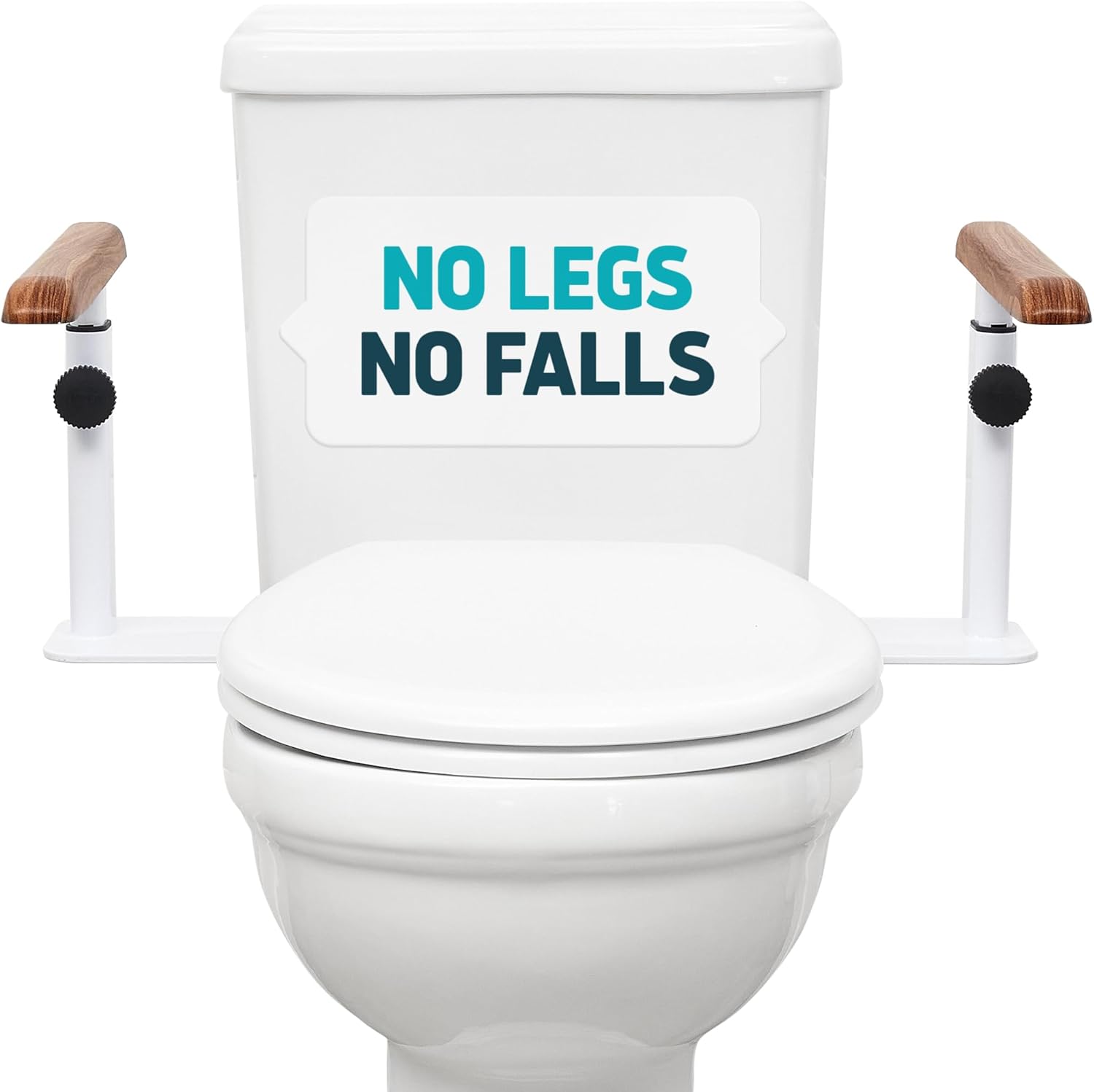 Lunderg Toilet Safety Rails for Seniors, Adjustable Grab Bars, Toilet Seat Handles

