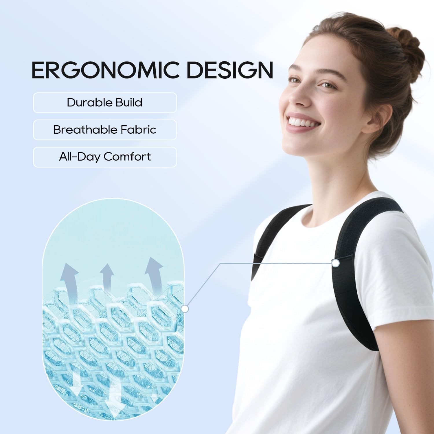 Adjustable Posture Corrector for Neck, Shoulder and Upper Back Support Brace


