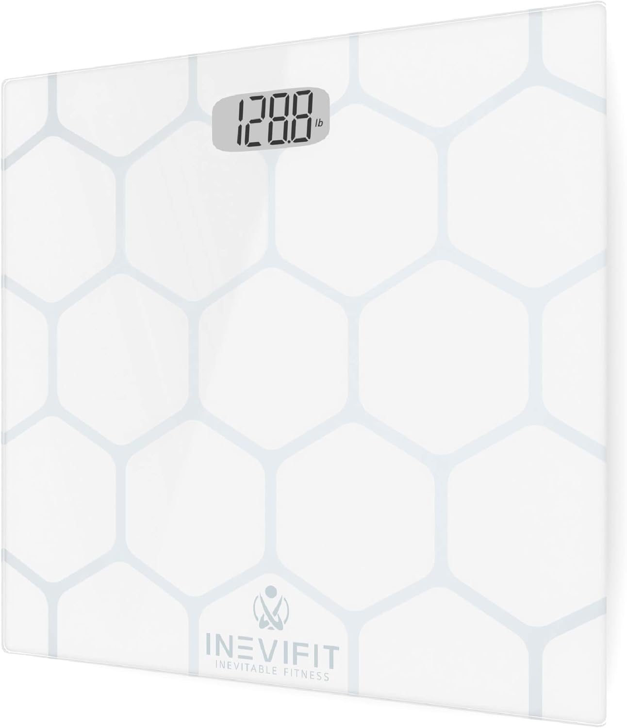 INEVIFIT Digital Bathroom Scale with Tempered Glass Platform, Up to 400 lb

