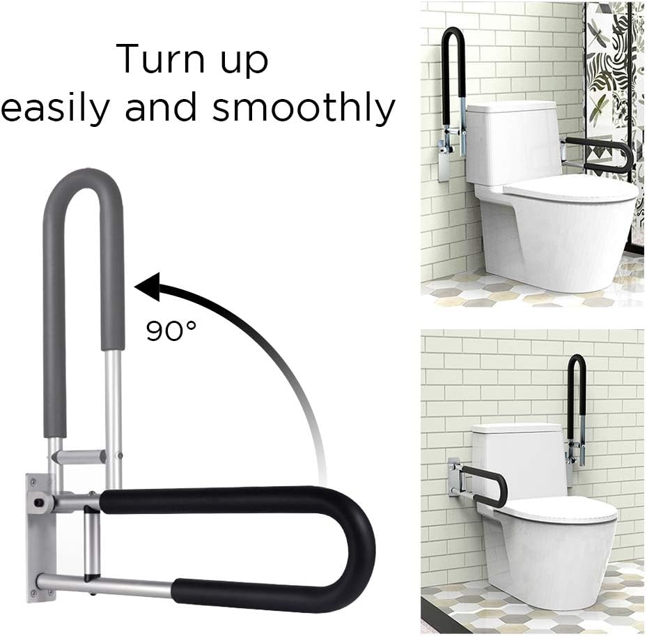 Handicap Grab Bar Rail 23.6 in Toilet Bathroom Safety Hand Support

