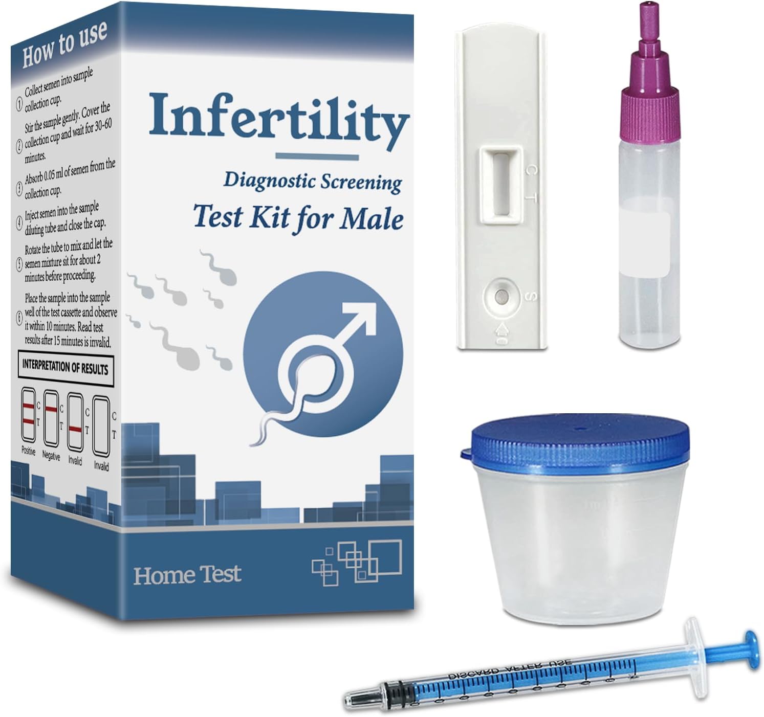 Trak Plus Male Fertility Home Semen Test Kit for Sperm Count

