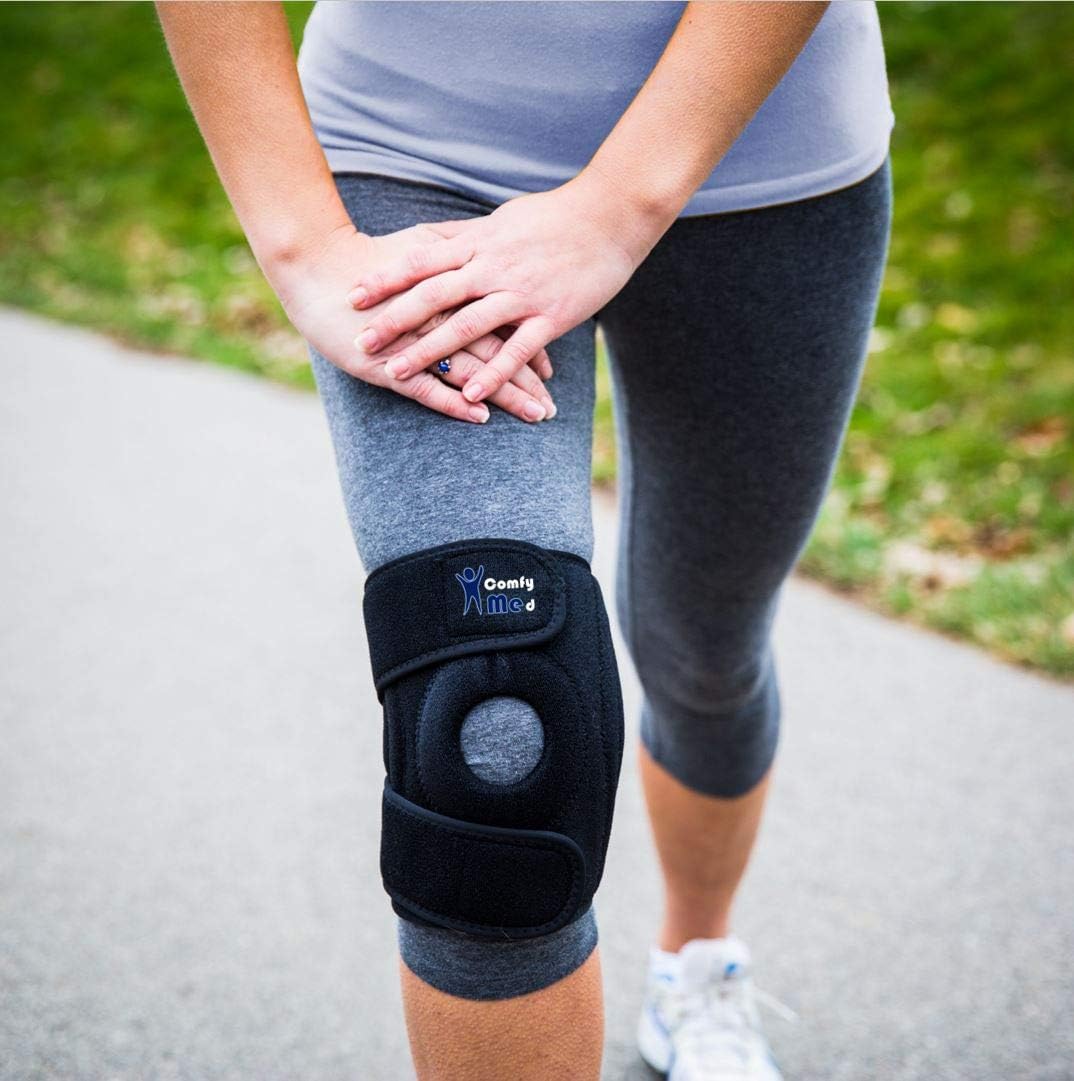 ComfyMed Adjustable Knee Brace Compression Support Sleeve for Sport or Pain Relief

