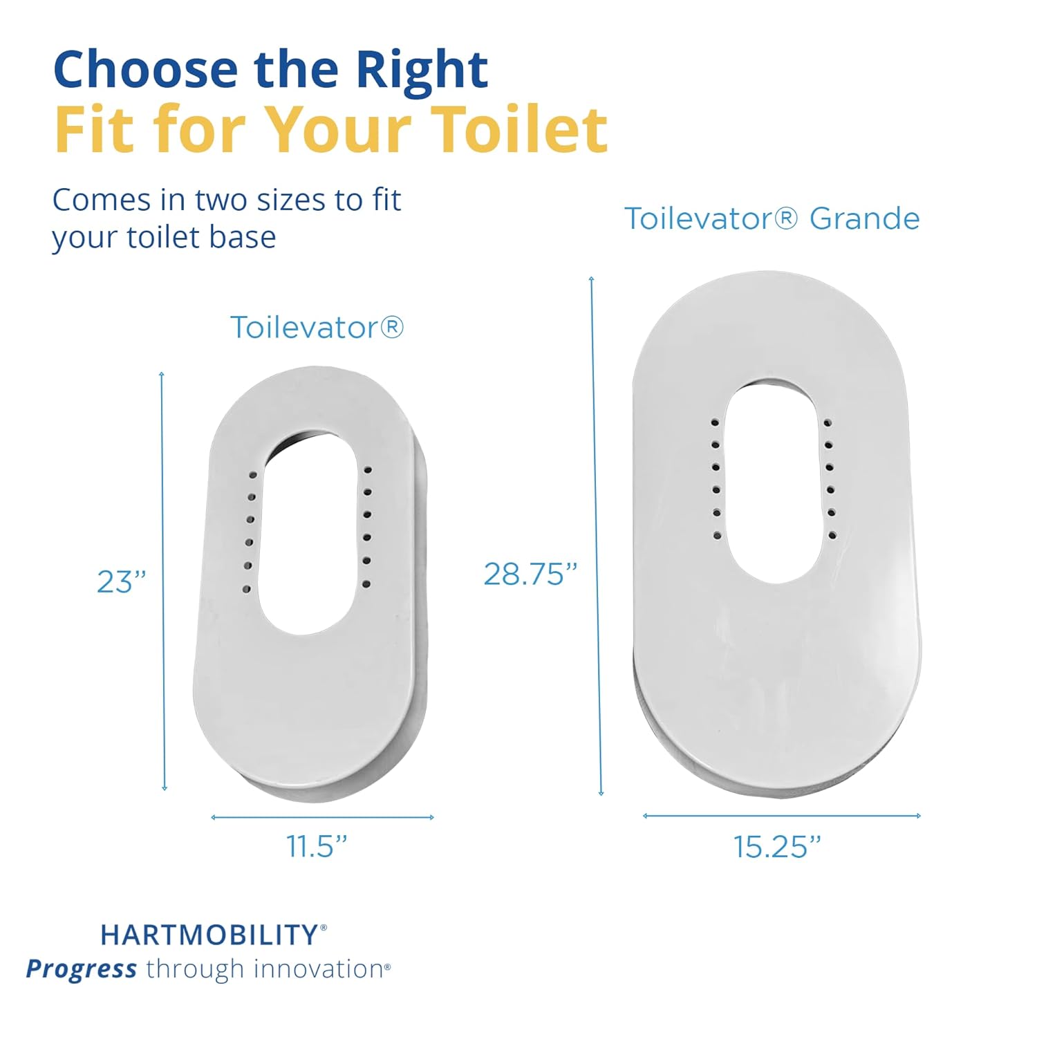Toilevator Toilet Riser Base for Elevated Toilet Seat, Stable Support

