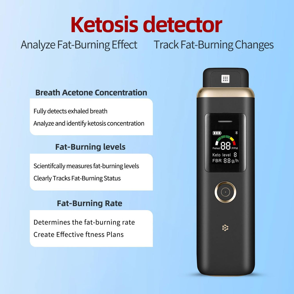 Ketone Breath Analyzer & Ketosis Meter, Portable Acetone Breath Tester

