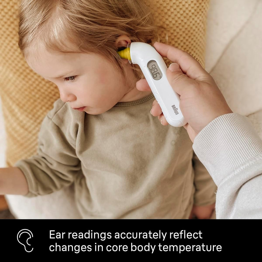 Braun ThermoScan 3 Ear Thermometer, Fast 1-Second Fever Reading, Audio Indicator


