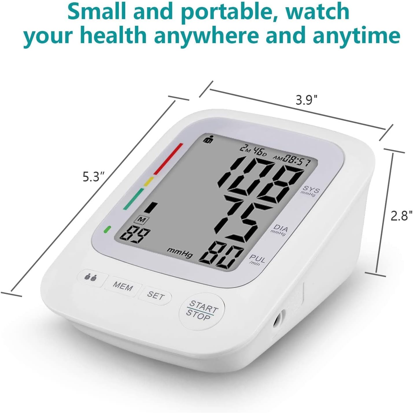 Electronic Upper Arm Blood Pressure Monitor, Automatic Digital BP Monitor

