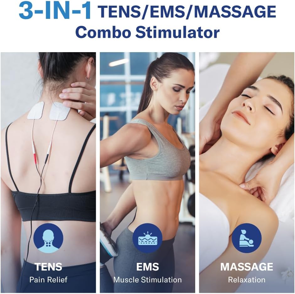 Alcedo TENS and EMS Muscle Stimulator Unit with Electric Pulse Massager, 41 Modes

