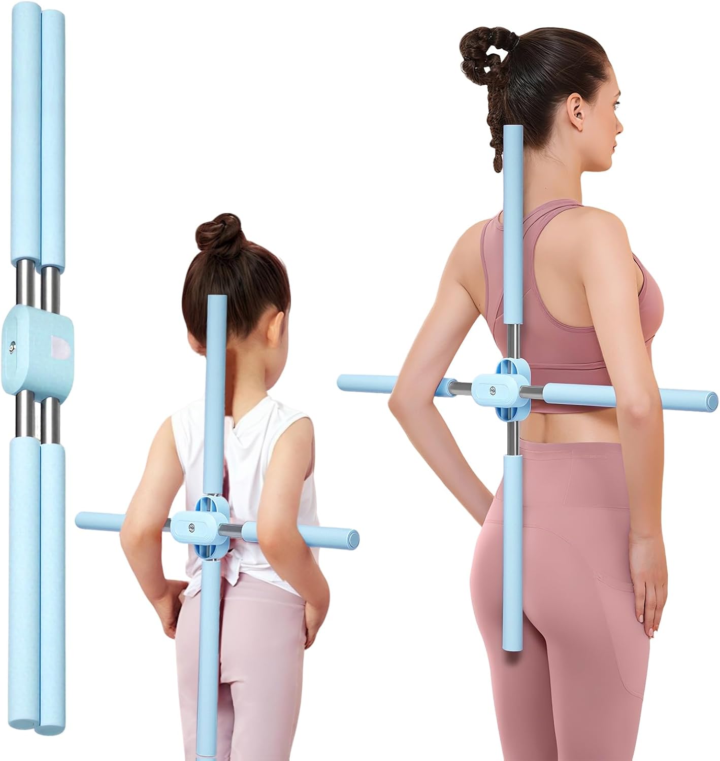 Posture Corrector Yoga Stick Back Cross Orthosis Stretching Rod Foam Stainless Steel

