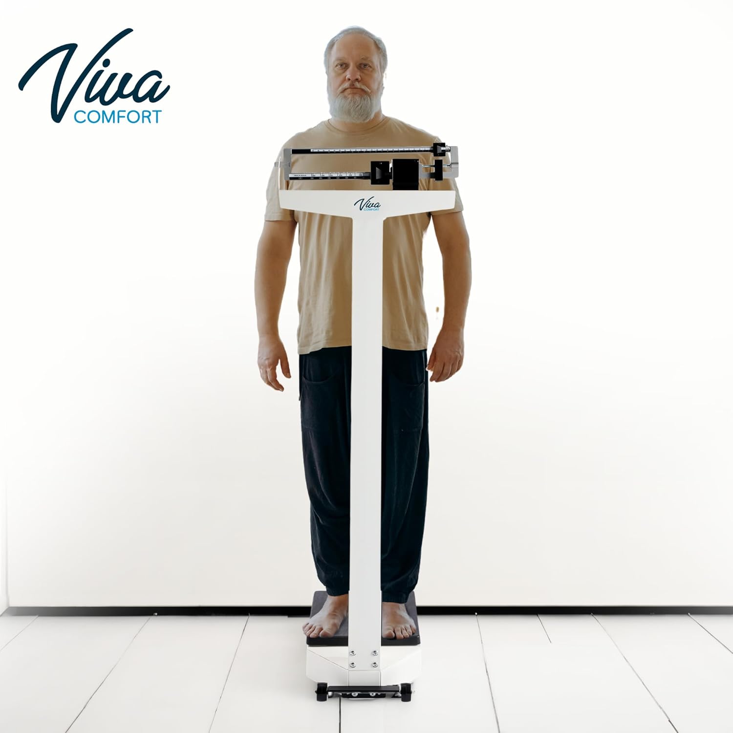 VivaComfort Medical Office Beam Scale, Analog Height and Weight Scale, 440 lb

