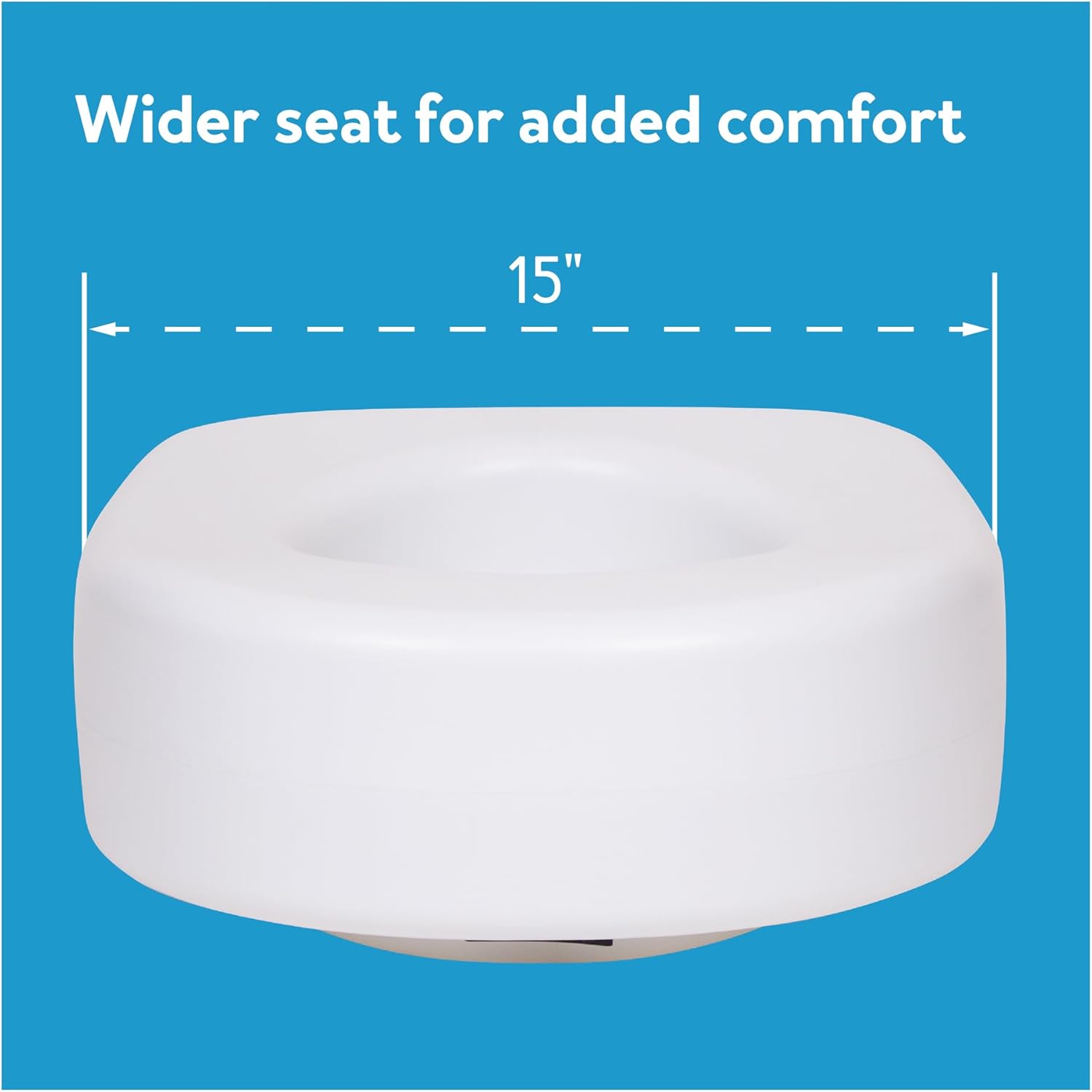 Carex Raised Bathroom Accessory for Seniors, Slip-Resistant, Universal Fit

