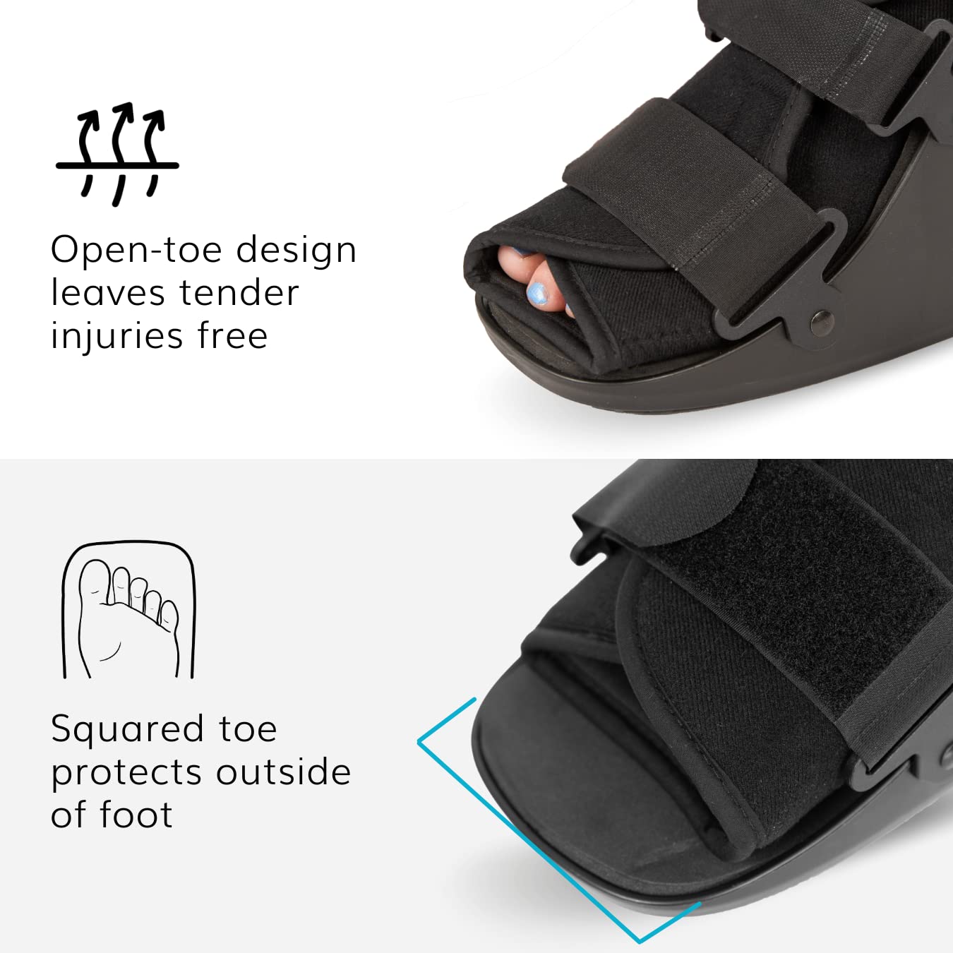 BraceAbility Short Walking Boot Orthopedic Medical Walker for Toe and Ankle Support

