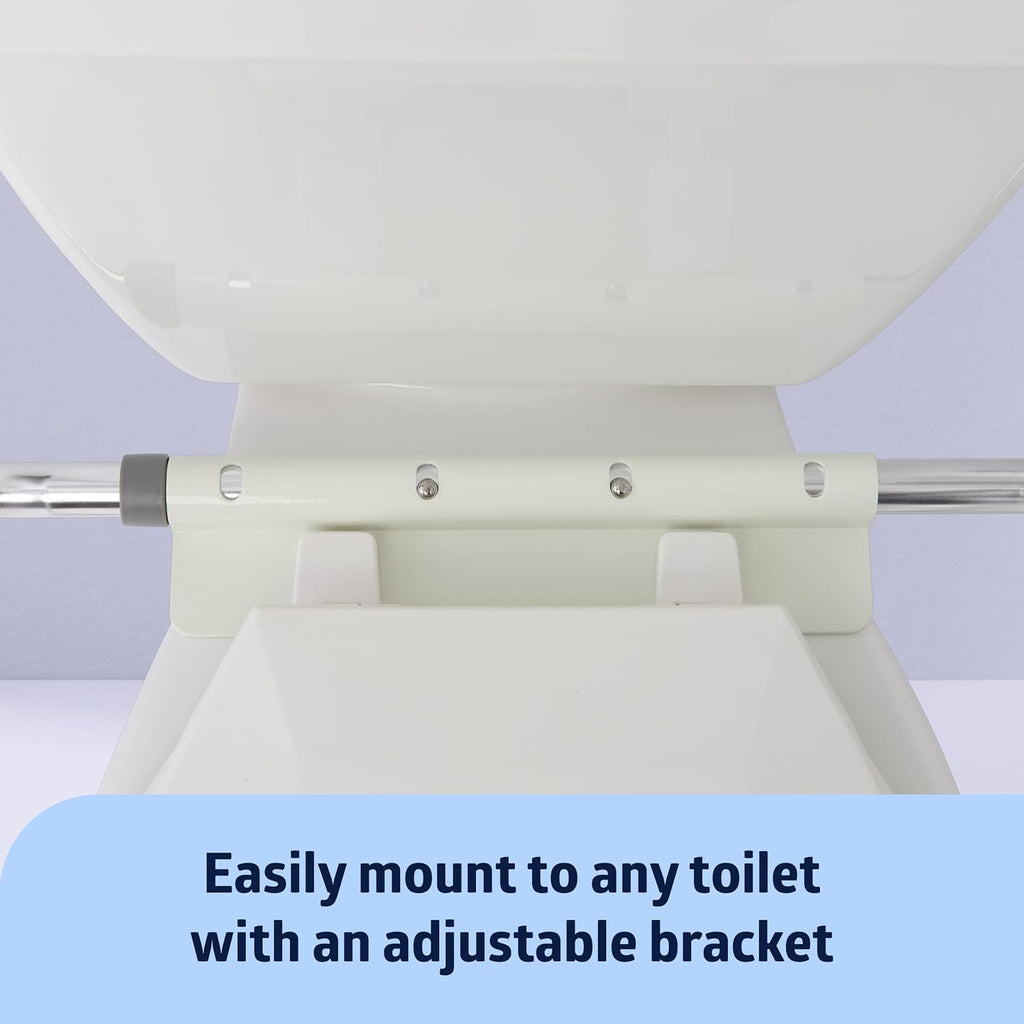 Medline Guardian Adjustable Toilet Safety Rail, Aluminum Grab Bar

