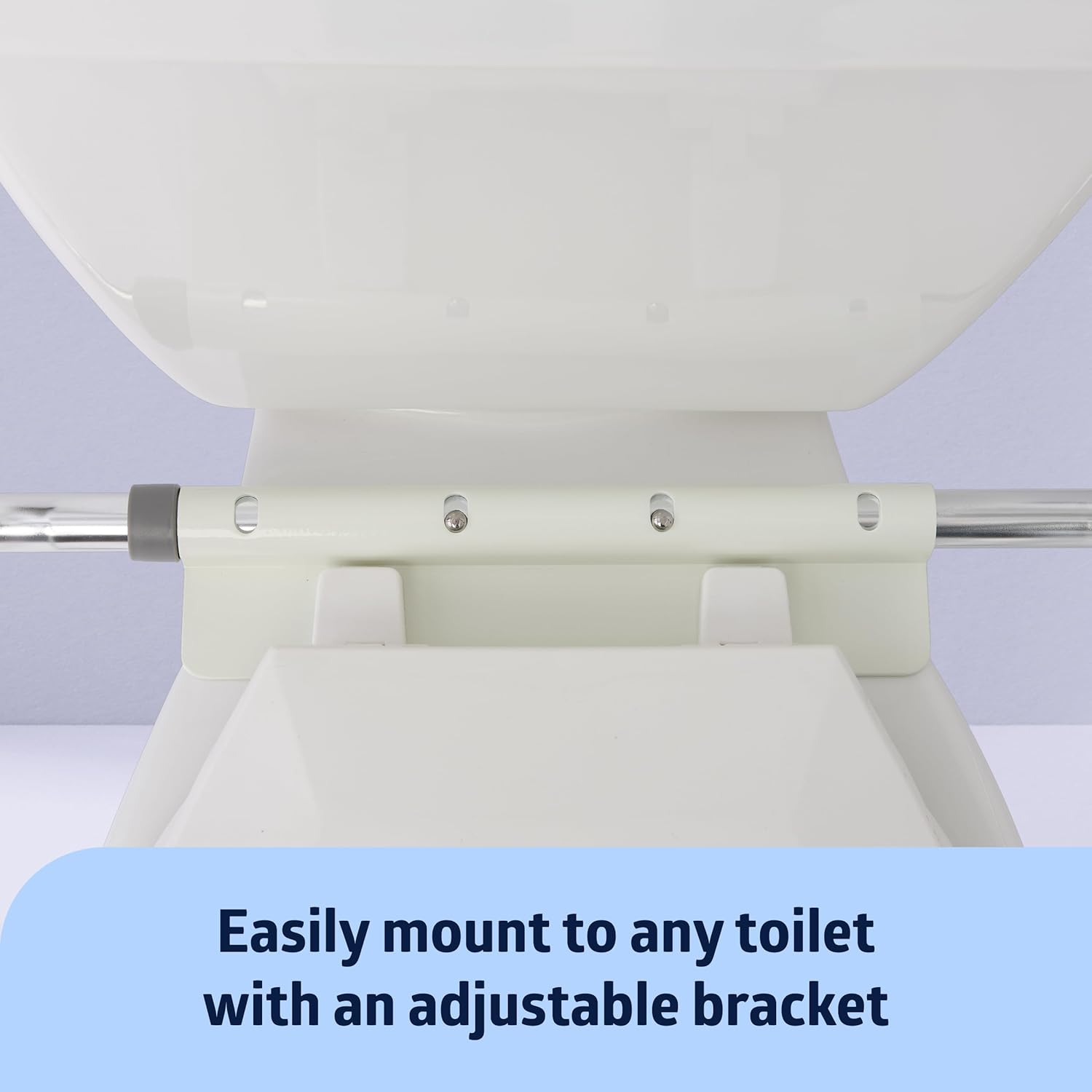 Medline Guardian Adjustable Toilet Safety Rail, Aluminum Grab Bar

