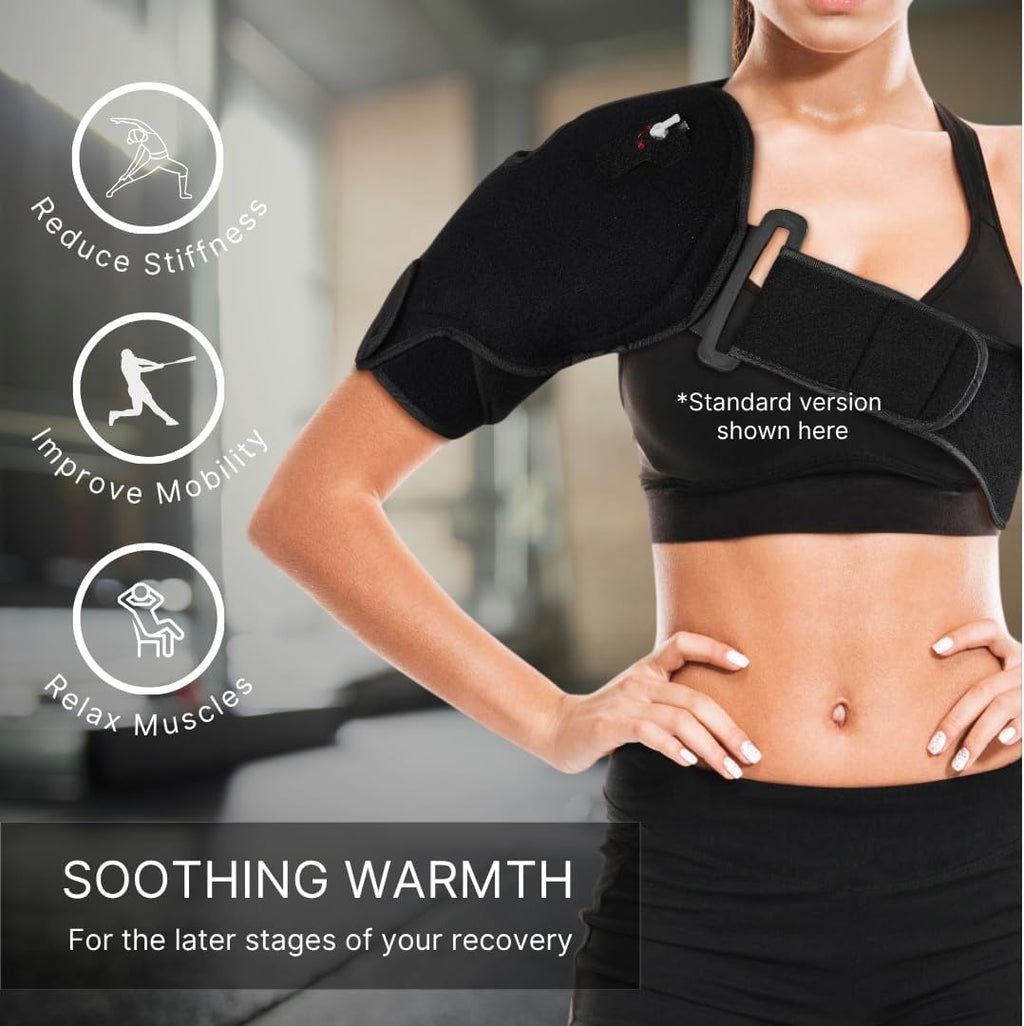 NatraCure Hot/Cold Therapy Shoulder Ice Pack Wrap Brace for Pain Relief

