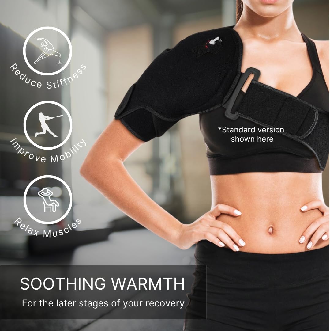 NatraCure Hot/Cold Therapy Shoulder Ice Pack Wrap Brace for Pain Relief

