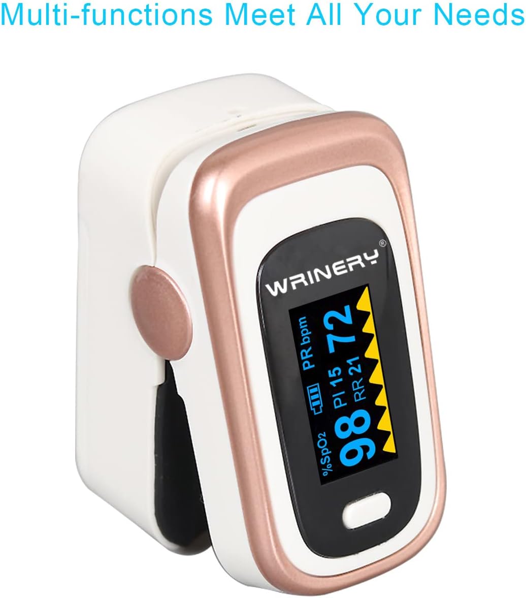WRINERY Fingertip Pulse Oximeter Oxygen Saturation Monitor with OLED

