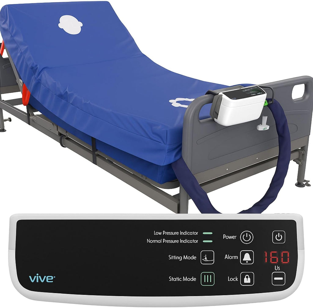 Vive Alternating Pressure Mattress Air Replacement Pump for Hospital Bed Topper

