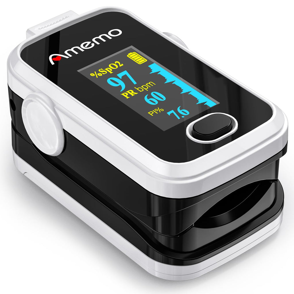 Pulse Oximeter with OLED Display, Fingertip Oxygen Saturation Monitor


