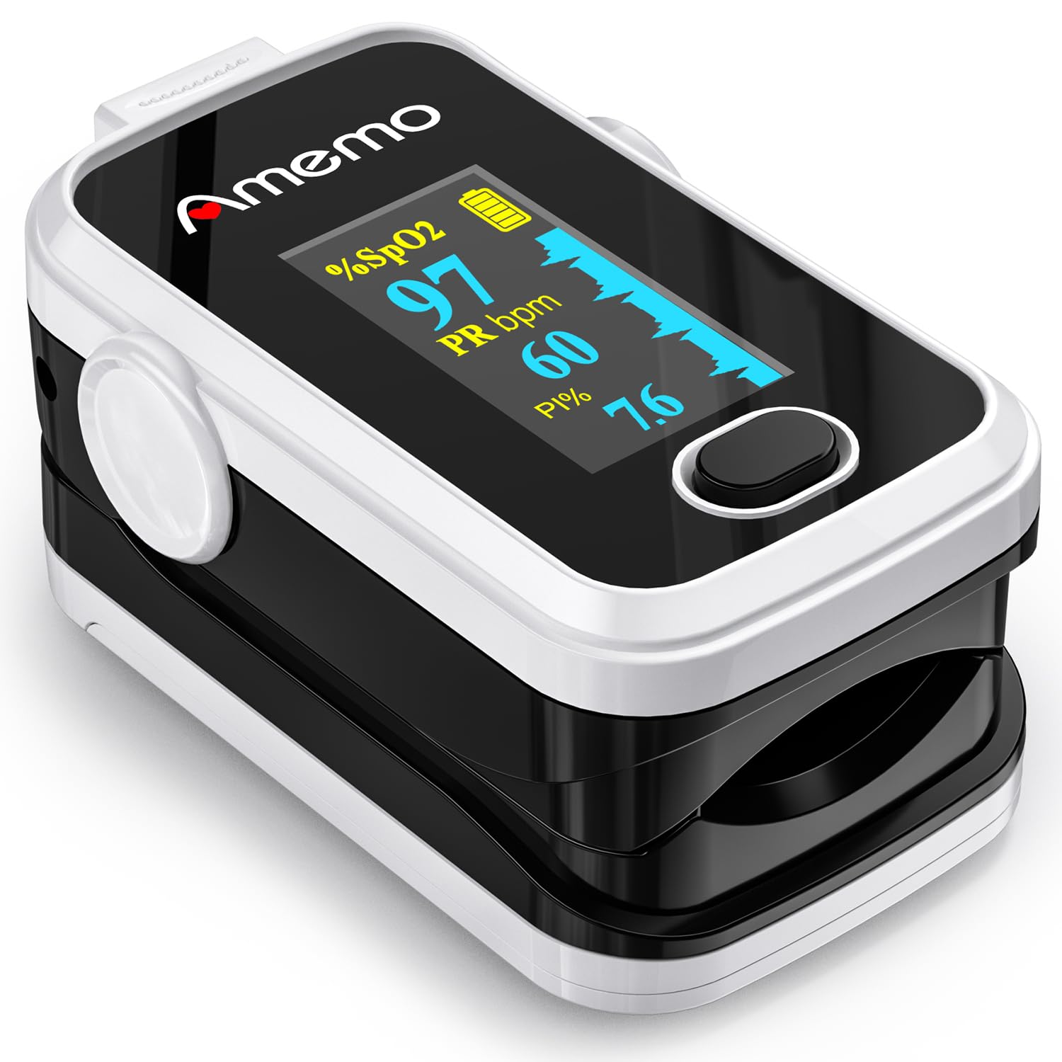 Pulse Oximeter with OLED Display, Fingertip Oxygen Saturation Monitor

