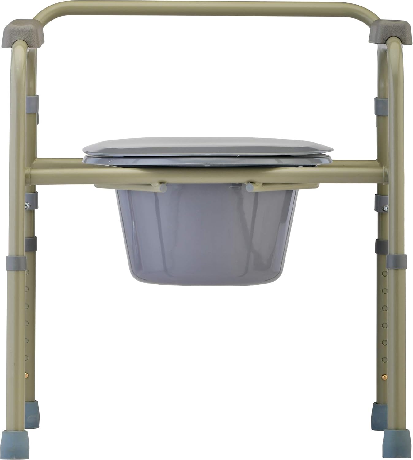 NOVA Medical Folding Commode Over Toilet and Bedside, With Splash Guard and Bucket

