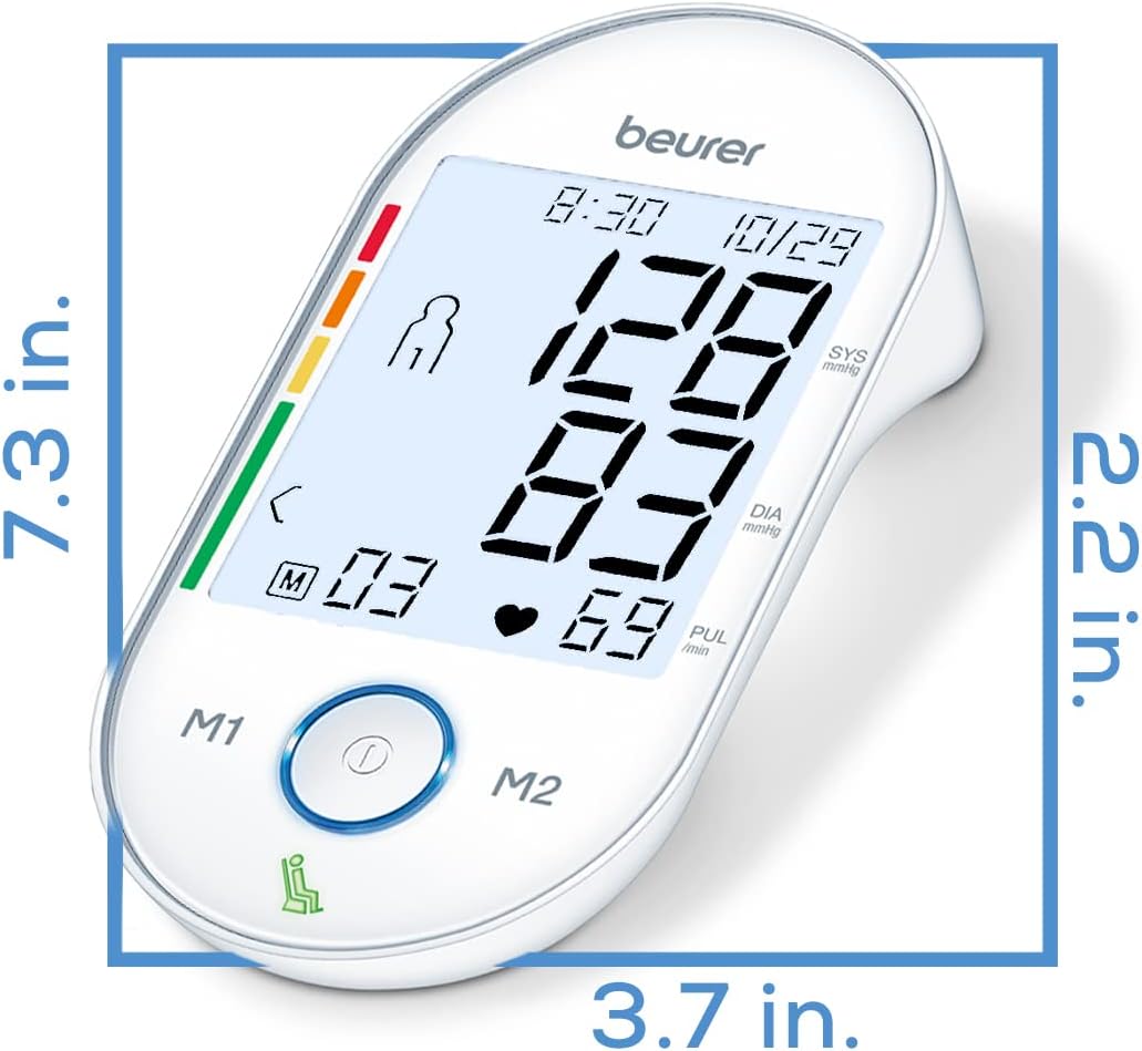 Beurer Upper Arm Blood Pressure Monitor with XL Backlit Display and Rest Indicator

